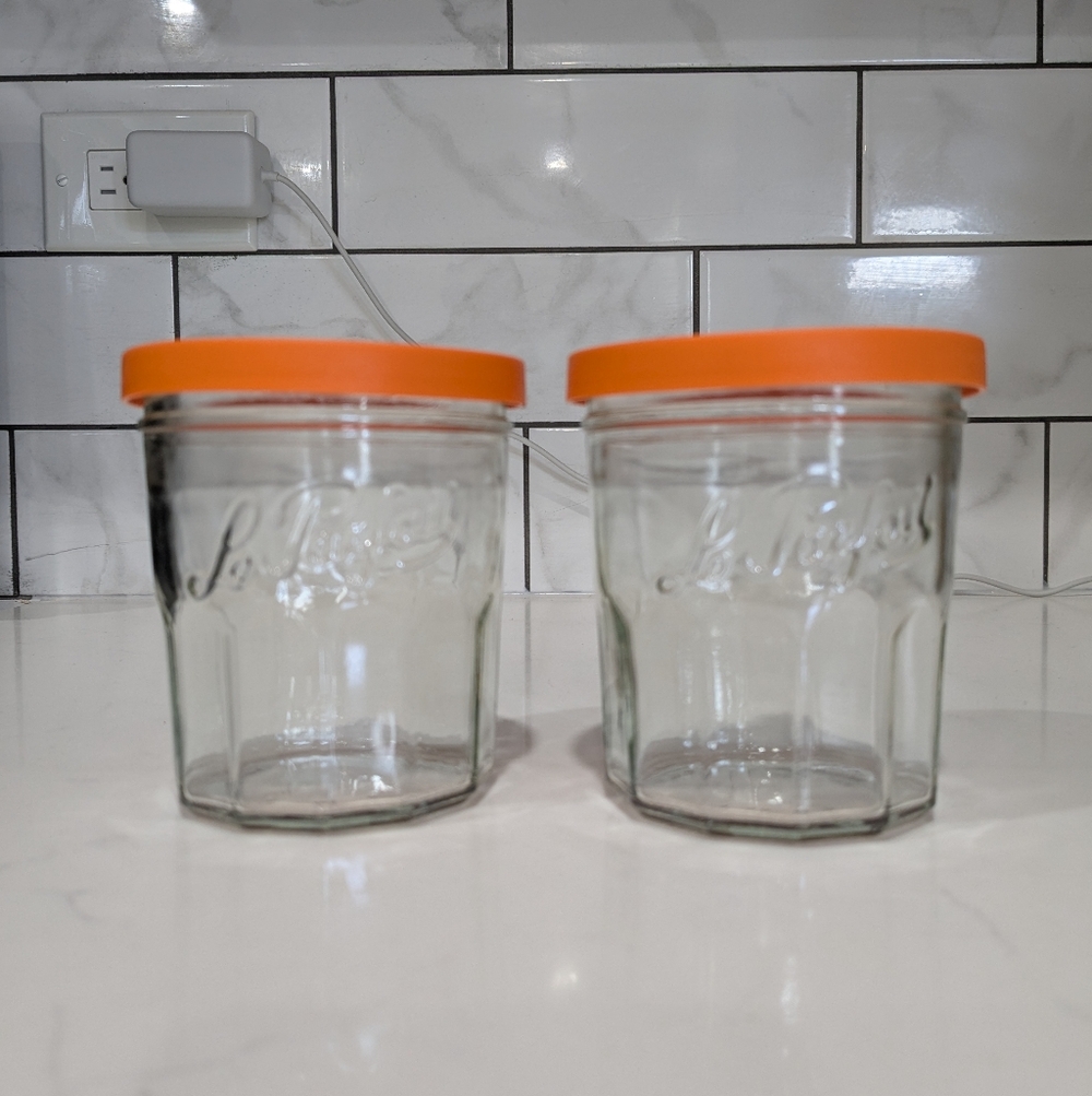 LE PARFAIT Jam 2 Jars 11 oz France 324 ml Mason